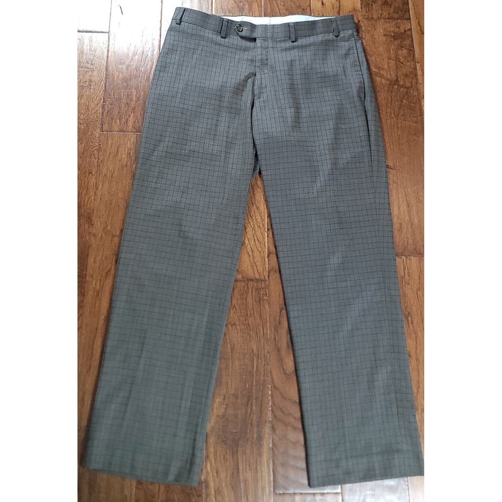Ralph Ralph Lauren Blue Label Men's Brown Scatch Plaid Dress Pants Sz‎ 36x30